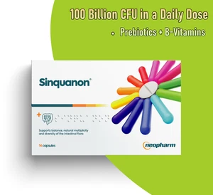 Sinquanon Probiotic 14 capsule | 14 ceppi + prebiotici e vitamine del gruppo B | flora intestinale - Foto 1 di 20