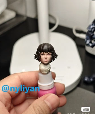 Painted 1/12 Female Cute Short Hair Girl Head Sculpt Model For 6" Action Figure - Image 1 of 4