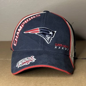 New England Patriots Hat Cap Strap Back Super Bowl Champions NFL Mens Reebok - Picture 1 of 8