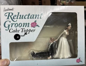 Reluctant Groom Wedding Cake Topper Accoutrements Brand Humorous - Picture 1 of 4