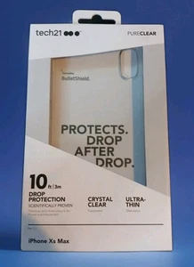 New TECH21 Apple iPhone Xs BulletShield Pure Clear Phone Case Drop Protection - Picture 1 of 5