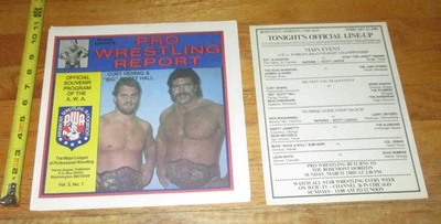 Feb 23, 1986 AWA Wrestling Program Chicago Curt Hennig Scott Hall WWE Rockers - Image 1 of 4