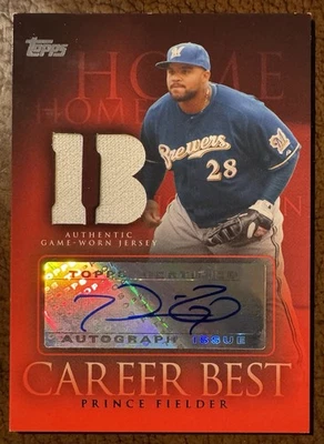 2009 Topps Career Best Auto Relics CBAR-PF Prince Fielder 06/50 - Изображение 1 из 2