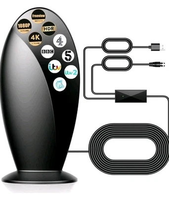 Indoor TV Aerial,560+ Miles Range Digital TV ariels indoor for Smart TV and... - Image 1 of 4