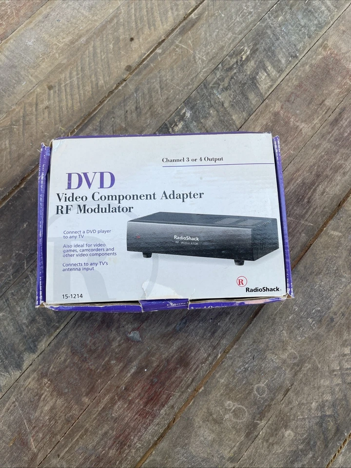 DVD Video Component Adapter RF Modulator Radio Shack Channel 3 or 4 Output - Image 1 of 4