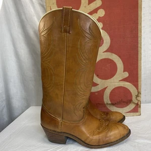 Vintage Acme Dingo Damen-Cowgirl-Stiefel Westerngröße 8M braune Nähte - Bild 1 von 20