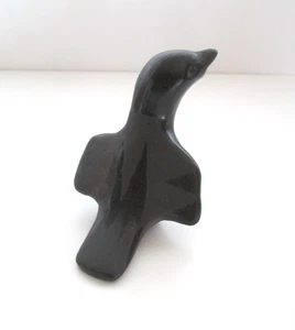 Vintage Southwestern Pottery Santa Clara Black on Black Healing Bird 3" tall - Picture 1 of 4