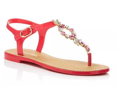 Sandalias de Tanga IVANKA TRUMP Mujer ADOREN Cristal Embellecido Jalea EE. UU. 5 Rosa Foto 1 de 4