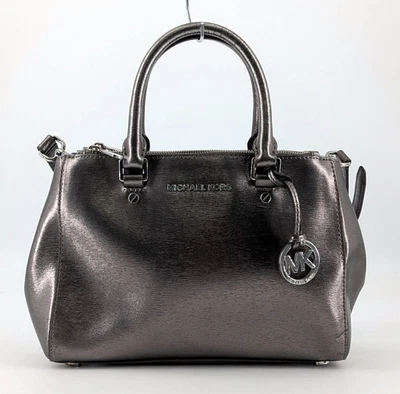 Bolso Cartera MICHAEL Michael Kors Cuero Gris Metálico Multi Bolsillo Foto 1 de 4