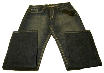 复古 Y2K Raw Brooklyn 男式黑色滑板刺绣牛仔裤 - 尺寸 40 x 32-NWT — 第 1/4 张图片