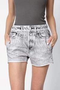 Rag & Bone Miramar bedruckte Denim Frottee Shorts Damengröße Small Pull-On - Bild 1 von 11