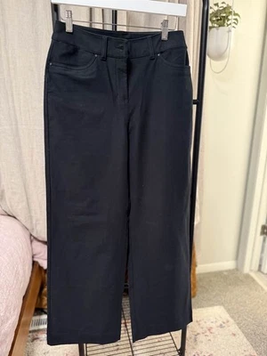 Pantalones Lululemon City Elegantes Pierna Ancha Tiro Alto Negros Para Mujer Usados en Excelente Condición Talla 27 Foto 1 de 4