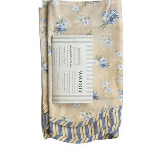NWT Waverly Fairfield Valance Fontanelle Buttercream 78 x 14 Layered Blue Yellow - Picture 1 of 3