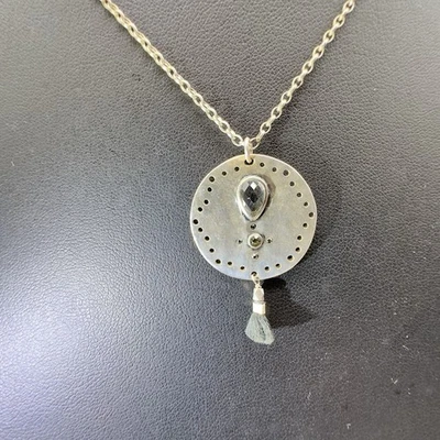 "Collar colgante de cristal de plata esterlina con flecos de borla SILPADA N3349 16""-18""" Foto 1 de 4