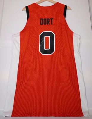 Camiseta Lu Dort 2024 Exposición Juegos Olímpicos de París Juego Usada Firmada Equipo Canadá LOA Foto 1 de 4