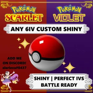 Pokemon Scarlet & Violet ANY 6IV SHINY CUSTOM POKEMON - Picture 1 of 1