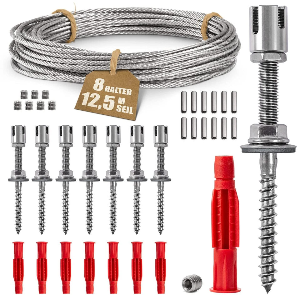 ® Rankhilfe aus Edelstahl für Kletterpflanzen Profi-System als Komplettset mi... - Bild 1 von 4