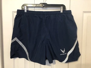 Men's US Air Force Physical Training Athletic Gym Shorts Blue Lined XXL B8 - Picture 1 of 4