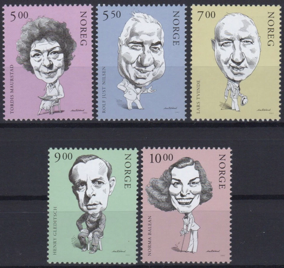 NORWAY Sc. 1322-6 Caricatures 2002 MNH  - Image 1 of 1
