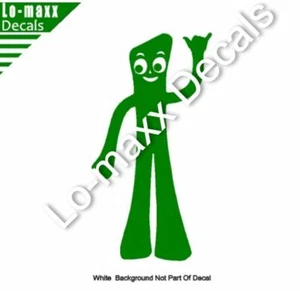 Gumby Hang Loose Shaka Cool Graphic Design Superior Quality Die Cut Vinyl Decal - Picture 1 of 20