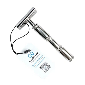 Xcellence Double Edge 2 in 1 Safety Razor Steel Handle Plus 5, 7’o Clock Blades  - Picture 1 of 6