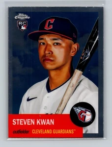 2022 Topps Chrome Platinum Anniversary #65 Steven Kwan RC Cleveland Guardians - Picture 1 of 2