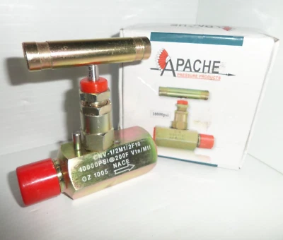 ⭐NEW IN BOX⭐ APACHE CNV-1/2M 1/2F10  10,000 PSI NEEDLE VALVE - Image 1 of 4