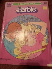 Barbie 1986 Coloring Book Golden Couple Pages Colored