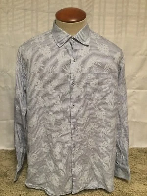 Tommy Bahama Diseño Floral Hombre Algodón Seda Mezcla XL Botón Frontal J248 Foto 1 de 4