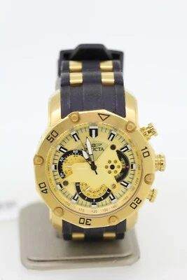 Мужские часы с хронографом Invicta Pro Diver золотой циферблат 23427 - Изображение 1 из 4