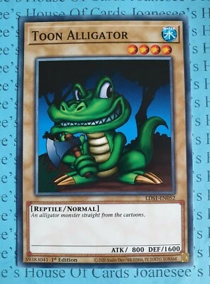 Toon Alligator LDS1-EN052 Common Yu-Gi-Oh Card 1st Edition New - Image 1 of 3