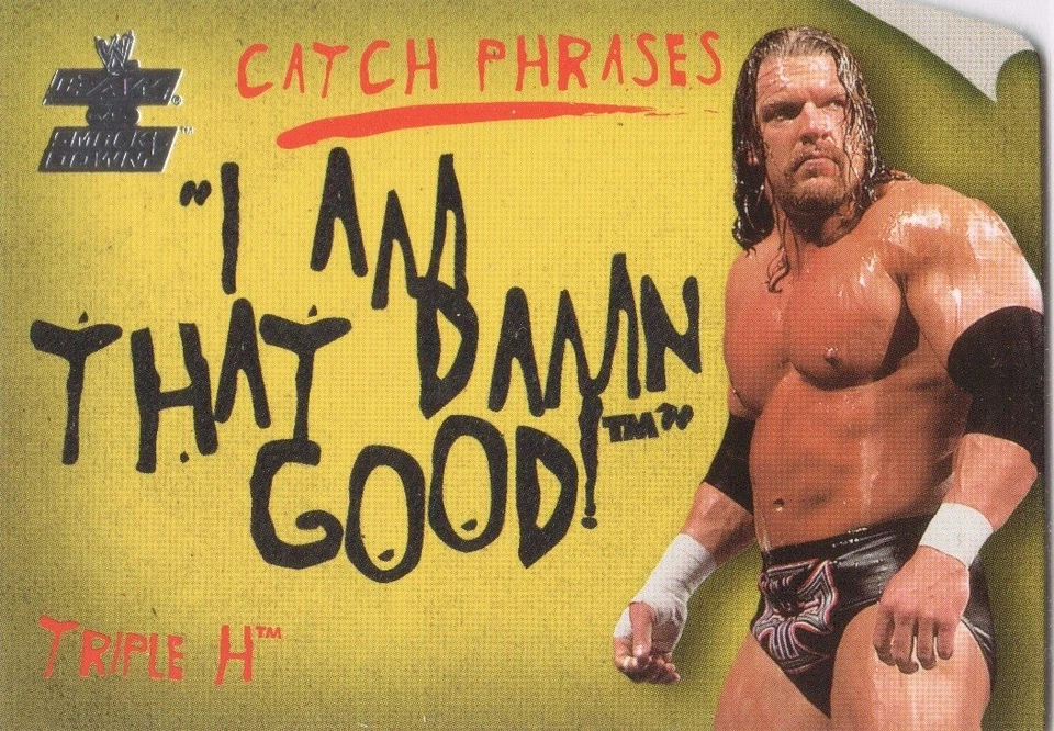 Tarjeta de inserción TRIPLE H 2002 WWE Fleer "FRASES DE CAPTURA" #8CP  Foto 1 de 1