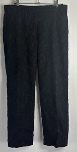 JOSEPH Queen Crop Trousers Sz 38 Black Broderie Anglaise Floral Lace Silk Lined - Picture 1 of 12