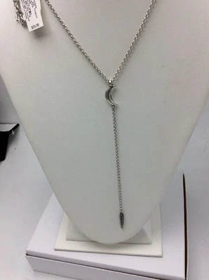 Collar de Cristal Luna Media Luna Media Luna Tono Plata Marca Lucky F-39 Foto 1 de 4