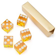 Casino Grade 19mm Craps Dice Set with Matching Serial Numbers. Yahtzee Dice Game