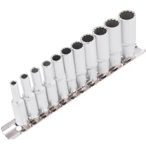 TECPO VIELZAHN STECKSCHLÜSSEL SATZ 1/4 LANG NÜSSE 4-13mm STECKNÜSSER 12-KANT NUß - Bild 1 von 4