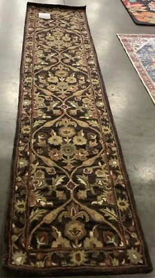 Alfombra Ciruela Oscura/Oro 2'-3" x 10'-0" Defecto, Precio Reducido 1172675481 AT51B-210 Foto 1 de 4