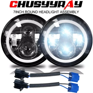 Fit Chevrolet Camaro Z28 SS RS 1967 1968 1969 1970 1971 Pair 7" LED Headlights - Picture 1 of 12