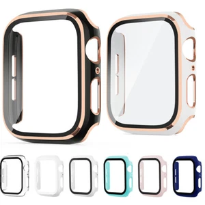 Estuche cubierta completa película templada protector de pantalla de vidrio para iWatch Series 7/6/5/4/3 - Imagen 1 de 145
