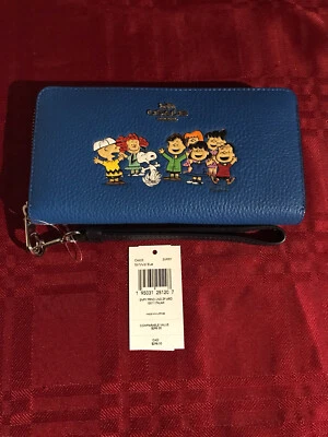 Coach X Peanuts Long Zip Around Wallet With Snoopy And Friends C4603 NWT Foto 1 de 4