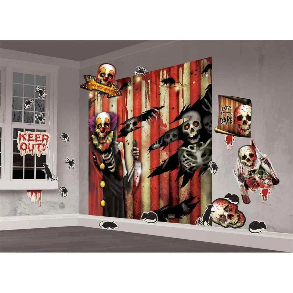 Costume Supercenter Bb670194 Creepy Carnival Wall Decorating Kit