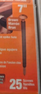 Bulk Pack Hillman # 47811 5/16 X 7 " Guttertite Screw W Sleeve Brown  25 Pc New - Image 1 of 4