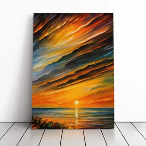 Ocean Sunrise No.1 Canvas Wall Art Print Framed Picture Home Decor Living Room - Picture 1 of 4