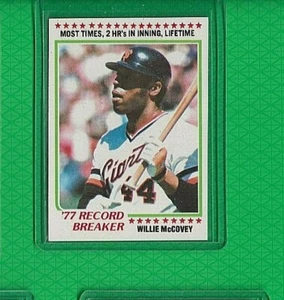 1978 Topps Willie McCovey San Francisco Giants RB #3 ⭐️ QUASI NUOVO/NMMT - Foto 1 di 2