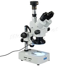 3.5X-90X Stereo Zoom 144 Led Light Trinocular Dual Light Microscope+9Mp Camera