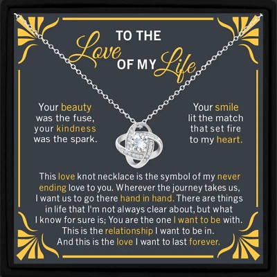 Love of My Life Gift Wife Necklace Girlfriend Gift Christmas Gift Valentine Gift - Image 1 of 4