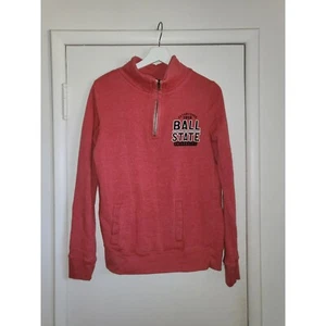 NCAA Ball State Cardinals Women's Quarter Zip Pullover Fleece Jacket Large - Picture 1 of 2