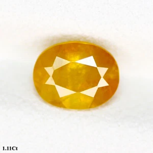 1.11 Ct Oval 6.8 x 5.4 MM 100% Natural Yellowish Green Russian Sphene Titanite ! - Picture 1 of 4