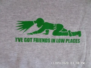 NEW Kids T-Shirt: I've Got Friends In Low Places (Gray) Coal Mining Medium 10-12 - Picture 1 of 1