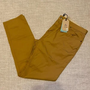 Prana Pants Mens Sz  40x34 Ulterior  Embark Brown Slim Fit Dadcore Casual - Picture 1 of 12